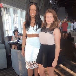 LuLu’s High Waisted White Lace Midi Skirt - Small